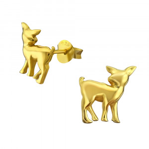 Cercei din argint placat cu aur galben 18K Caprioara DiAmanti DIA17217 (Argint 925‰ 1,1 g.)